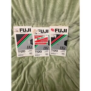 NEW Sealed Fuji HQ T-120 Blank VHS Video Tapes Lot Of 3